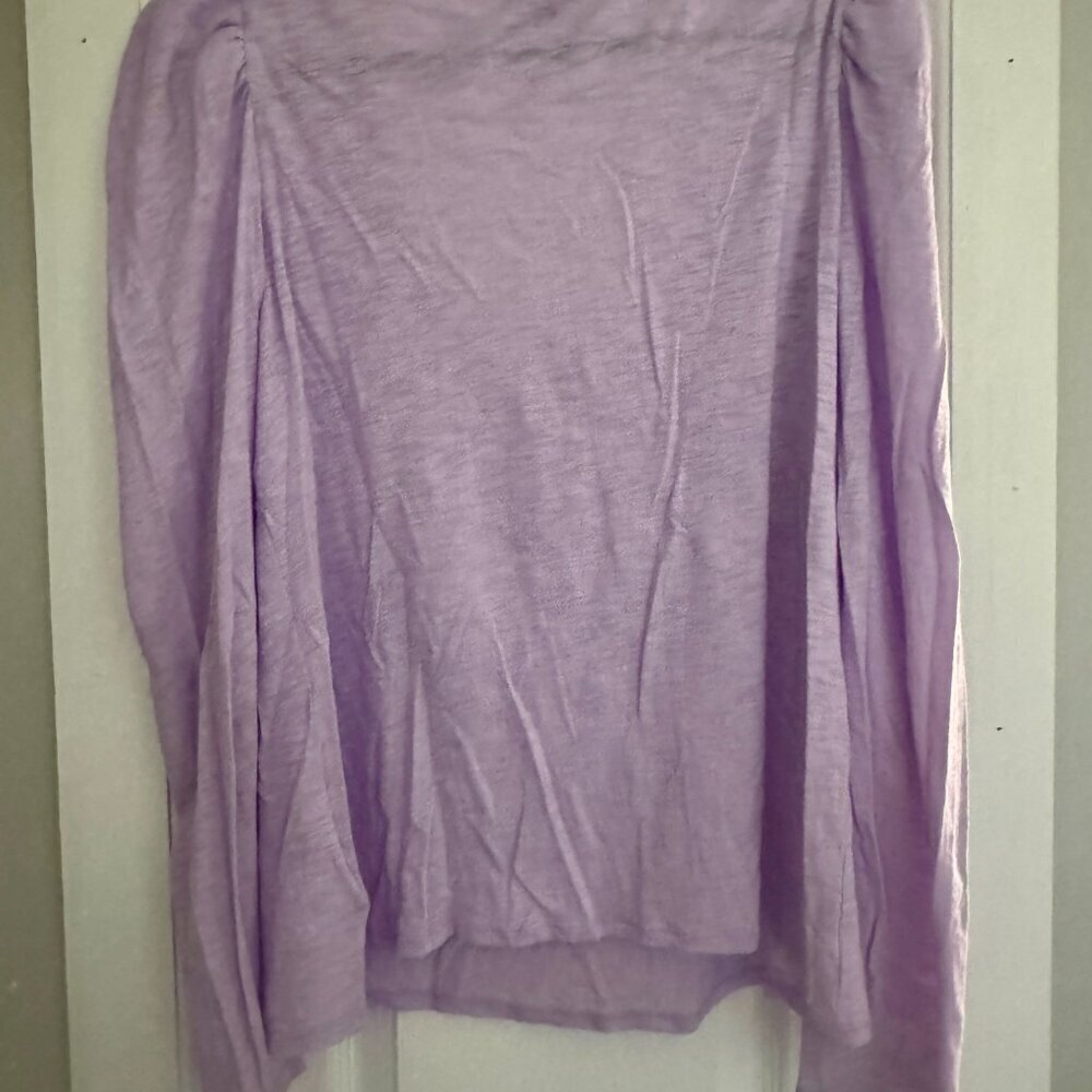 Express Lavender Puff Sleeve V-Neck Top – Size XL - Picture 4 of 4